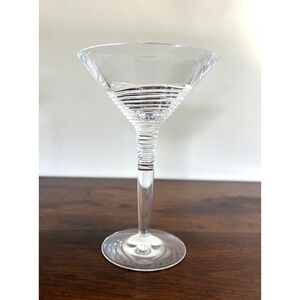 Stuart Jasper Conran Strata Pattern Crystal Martini Glass 7.25”